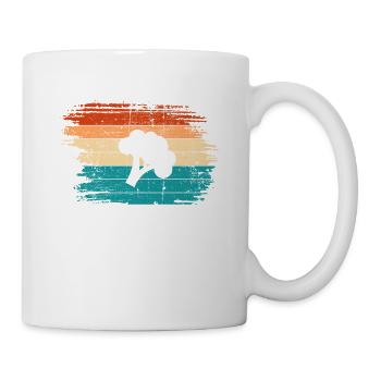 Broccoli Vegan Lover Retro Healthy Gift idea - Tasse - Weiß - Rechts