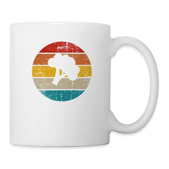 Broccoli Vegan Lover Retro Healthy Gift idea - Tasse - Weiß - Rechts