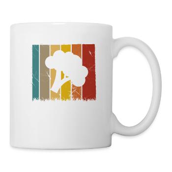 Broccoli Vegan Lover Retro Healthy Gift idea - Tasse - Weiß - Rechts
