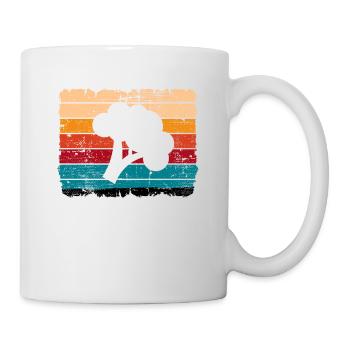 Broccoli Vegan Lover Retro Healthy Gift idea - Tasse - Weiß - Rechts