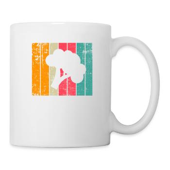 Broccoli Vegan Lover Retro Healthy Gift idea - Tasse - Weiß - Rechts