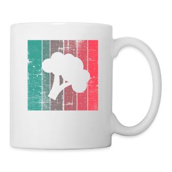 Broccoli Vegan Lover Retro Healthy Gift idea - Tasse - Weiß - Rechts