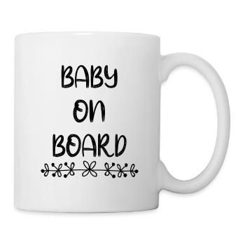 Baby On Board Blüten - Tasse - Weiß - Rechts