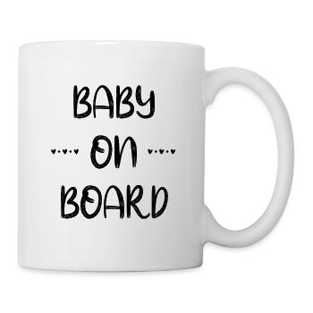 Baby On Board Herzen - Tasse - Weiß - Rechts