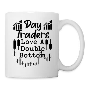 Day Trader aime un double fond drôle cotes de trading - Mug blanc - blanc - Droite