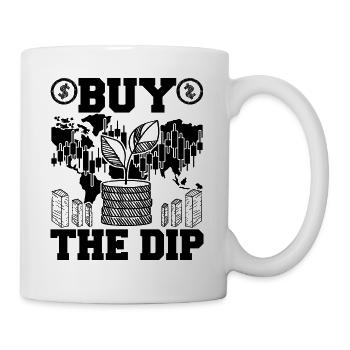 Buy The Dip Funny Trader Quote - Mug - white - Right