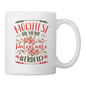 Möchtest Du meine Patentante werden ? - Tasse - Weiß - Rechts
