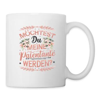 Möchtest Du meine Patentante werden ? - Tasse - Weiß - Rechts