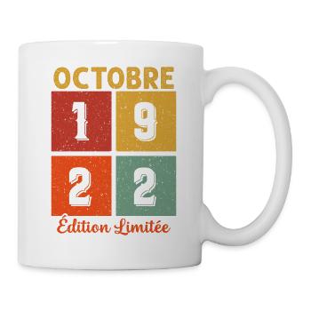 Octobre 1922 Édition limitée Cadeau Anniversaire - Mug blanc - blanc - Droite