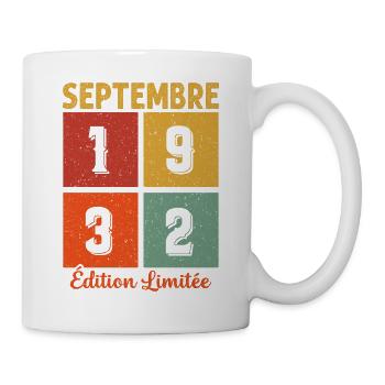 Septembre 1932 Édition limitée Cadeau Anniversaire - Mug blanc - blanc - Droite