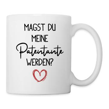 Taufpate Geschenk für zukünftige Patentante - Tasse - Weiß - Rechts