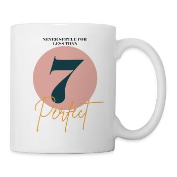 Sieben perfekt - Tasse - Weiß - Rechts