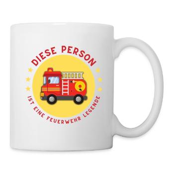 Diese Person ist eine Feuerwehr Legende - Tasse - Weiß - Rechts