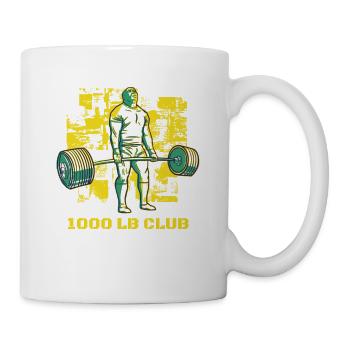 1000 Pfund Club Muscle Strong Men Gym Workout - Tasse - Weiß - Rechts