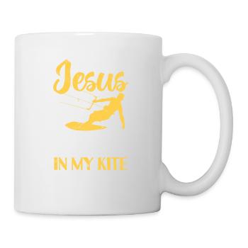Jésus est le vent dans mon église de cerf-volant Kitesurf - Mug blanc - blanc - Droite