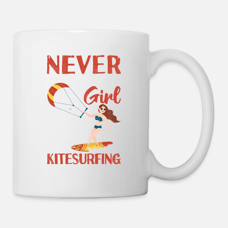 Kiteboarder unterschätzen niemals ein Mädchen, das - Tasse - Weiß
