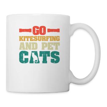 Aller Kitesurf Pet Cats Kitesurfer Cat - Mug blanc - blanc - Droite