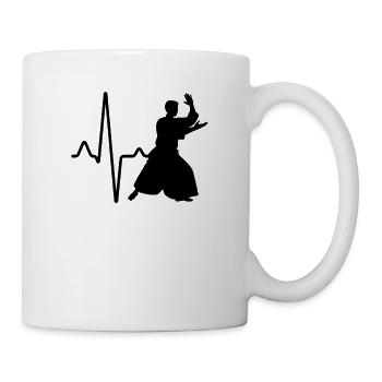 Aikido Herzschlag - Tasse - Weiß - Rechts