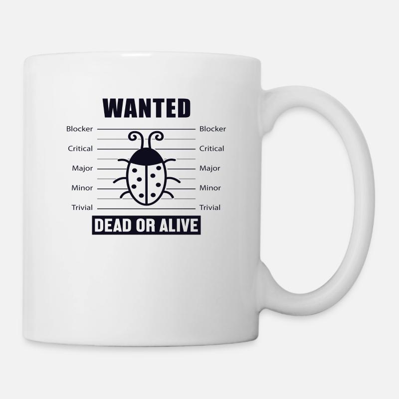 Bugs Wanted Softwareentwickler Developer - Tasse - Weiß