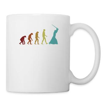 Kendo Evolution Kenjutsu Kata Shinai Samurai Kendo - Tasse - Weiß - Rechts