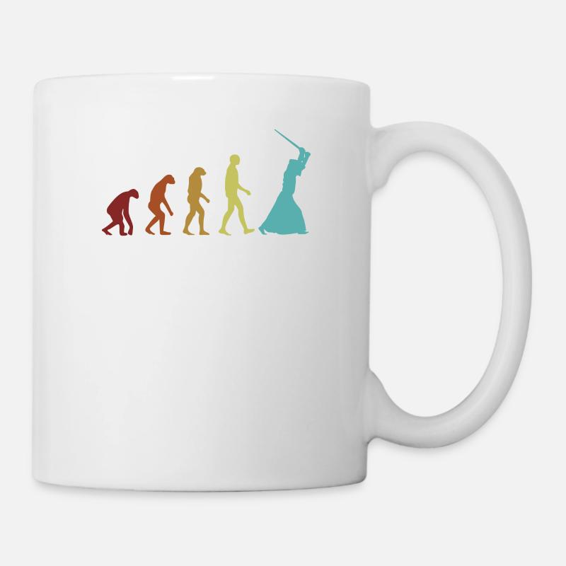 Kendo Evolution Kenjusu Kata Shinai Samurai Kendo - Mug - white