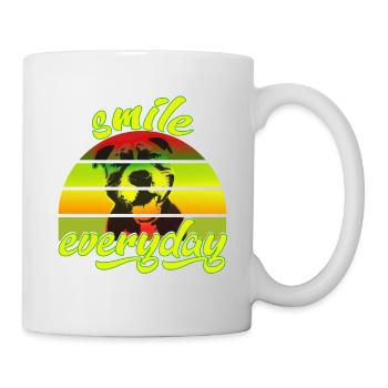 American Bully smile everyday rainbow colors - Mug - white - Right