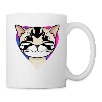 Cadeau de chat bisexuel américain à poil court - Mug blanc - blanc - Droite