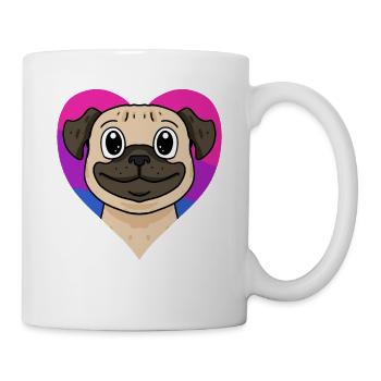 Bisexuell Mops Hund Geschenk - Tasse - Weiß - Rechts