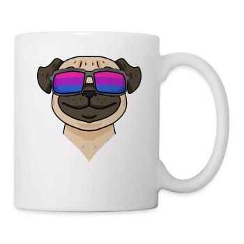 Bisexuell Mops Hund Geschenk - Tasse - Weiß - Rechts