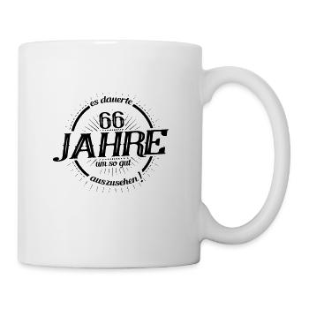 Es dauerte 66 Jahre um so gut auszusehen - Tasse - Weiß - Rechts