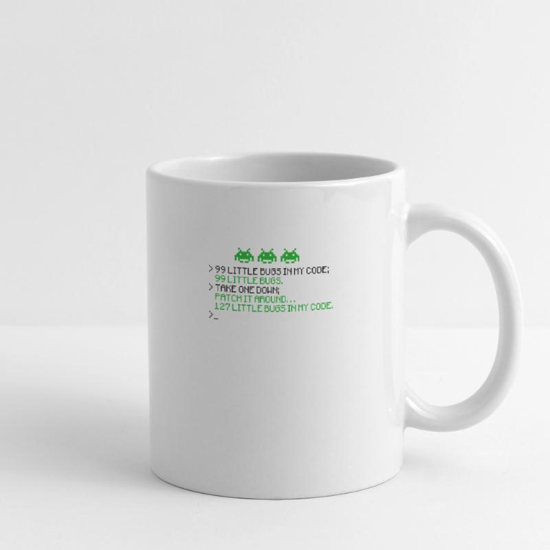 99 petits bugs dans mon code 99 petits bugs en prennent un Mug blanc