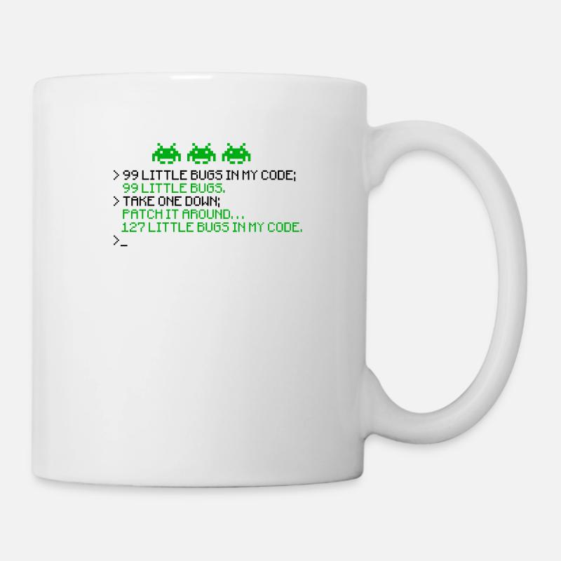 99 kleine Bugs in meinem Code 99 kleine Bugs nimm einen - Tasse - Weiß