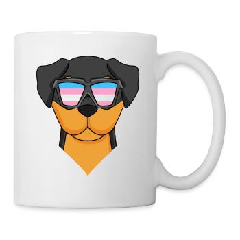 Transgender Transsexuell Rottweiler Hund Geschenk - Tasse - Weiß - Rechts
