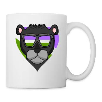 Panthère noire Genderqueer - Mug blanc - blanc - Droite