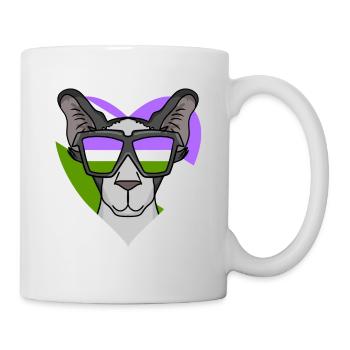 Genderqueer Lgbt Cat Oriental Shorthair - Mug blanc - blanc - Droite