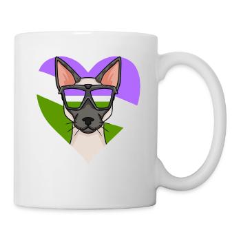 Genderqueer Lgbt Katze Siamkatze - Tasse - Weiß - Rechts