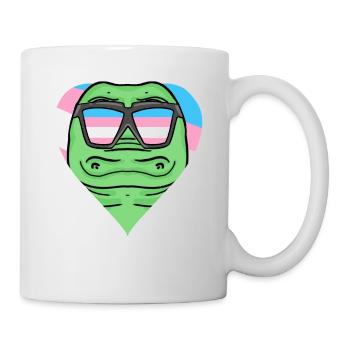 Transgender Transsexuell Krokodil Geschenk - Tasse - Weiß - Rechts