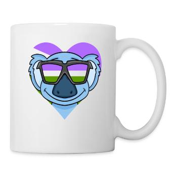Genderqueer Koala - Mug blanc - blanc - Droite