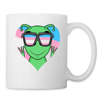 Transgender Transsexuell Alien Geschenk - Tasse - Weiß - Rechts