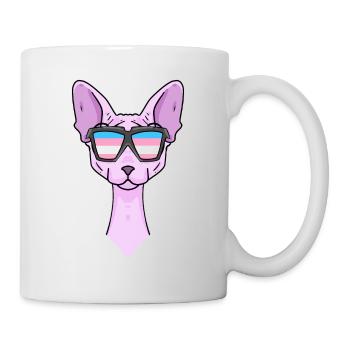 Transgender Transsexuell Sphynx Katze Geschenk - Tasse - Weiß - Rechts