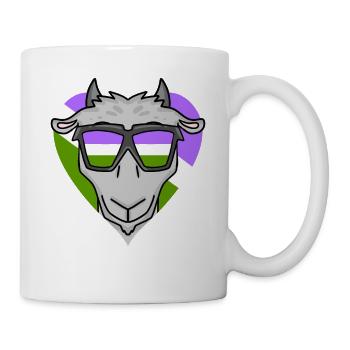 Genderqueer Chèvre - Mug blanc - blanc - Droite