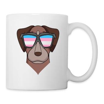 Transgender Transsexuell Pointer Hund Geschenk - Tasse - Weiß - Rechts