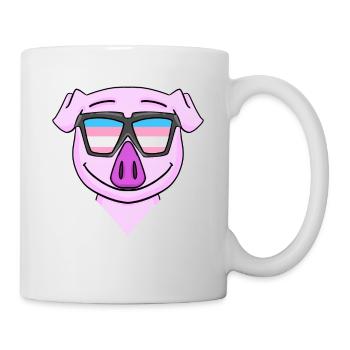 Transgender Transsexuell Schwein Geschenk - Tasse - Weiß - Rechts