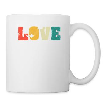 Retro Liebe Kitesurfen Liebhaber Kiteboarding Kite - Tasse - Weiß - Rechts