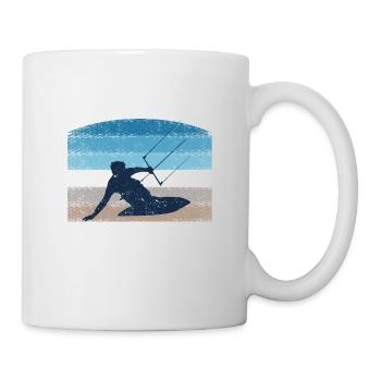 Ich wäre lieber Kiteboarding Lustig Kitesurfen - Tasse - Weiß - Rechts