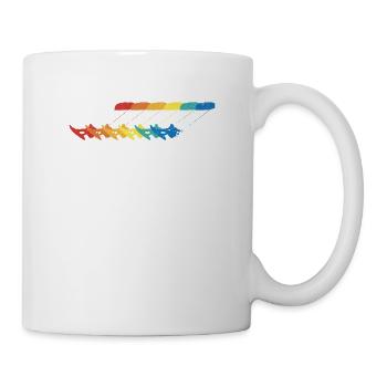 Retro Kitesurfen Funny Kiteboarding Kite-Power - Tasse - Weiß - Rechts