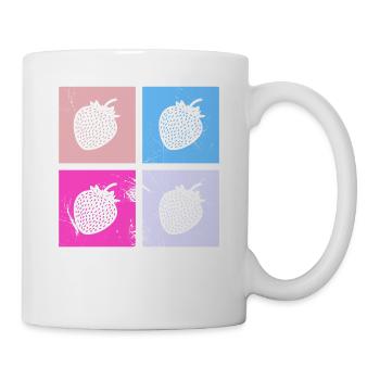 Strawberry Fruit Lover Retro Healthy Gift idea - Tasse - Weiß - Rechts