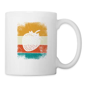 Strawberry Fruit Lover Retro Healthy Gift idea - Tasse - Weiß - Rechts