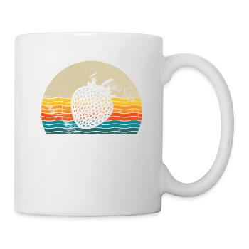 Strawberry Fruit Lover Retro Healthy Gift idea - Mug - white - Right
