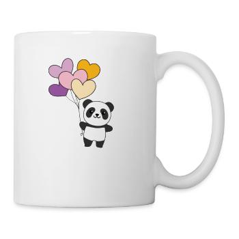 Trixic Flagge Ballon Herzen Pride LGBTQ Panda - Tasse - Weiß - Rechts